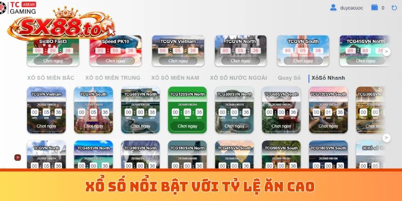 Xổ số nổi bật với tỷ lệ ăn cao